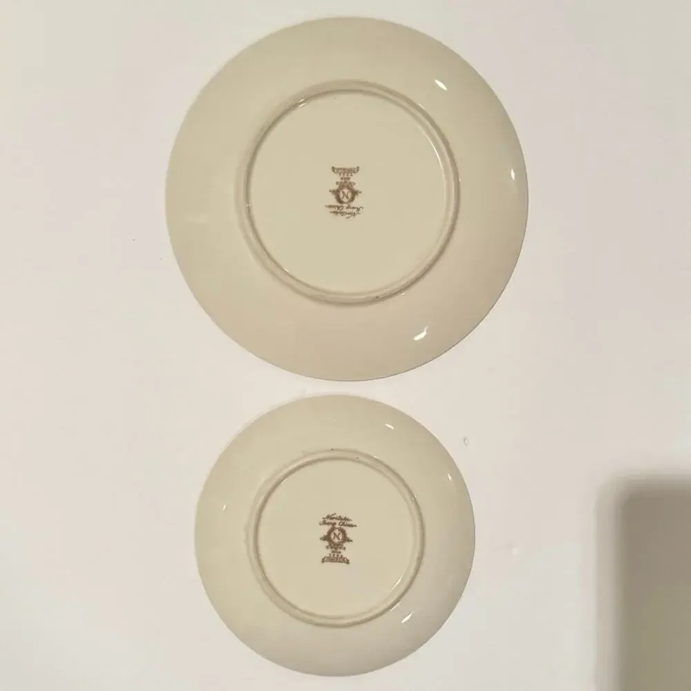 Noritake Ivory China Fantasia 7532 Plate & Cup Set Gold Trim Elegant Dinnerware - Picture 9 of 9